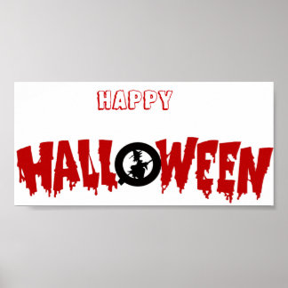 gotejando poster de texto de halloween