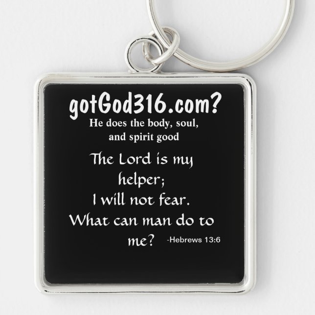 gotGod316.com Chaveiro quadrado (Frente)