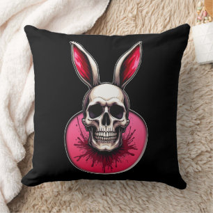 Gothic Easter Bunny – Skull Art - almofada