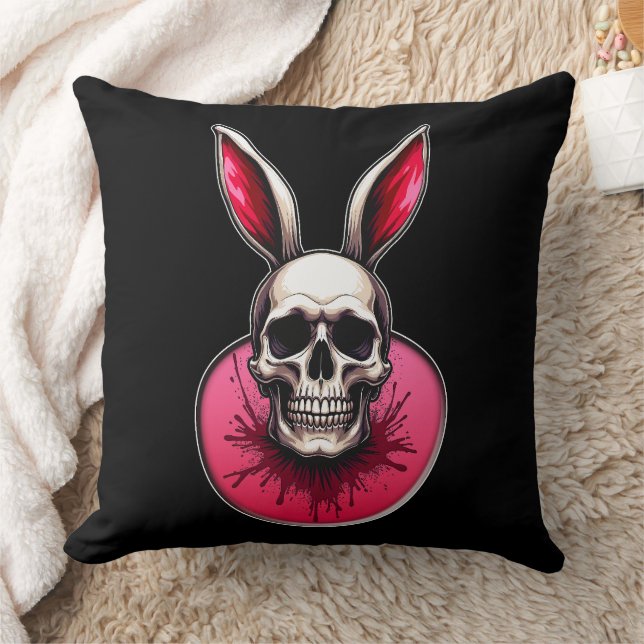 Gothic Easter Bunny – Skull Art - almofada (Cobertor)