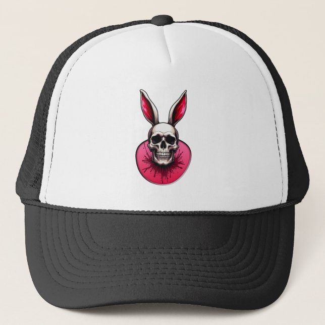Gothic Easter Bunny – Skull Art - boné (Frente)