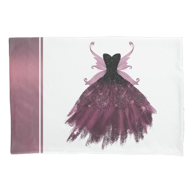 Gothic Fairy Fuchsia Gown | Magenta Rosa-Rosa-Boca (Frente)