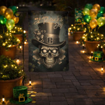 Gothic St. Patrick’s Day Skull and Shamrock