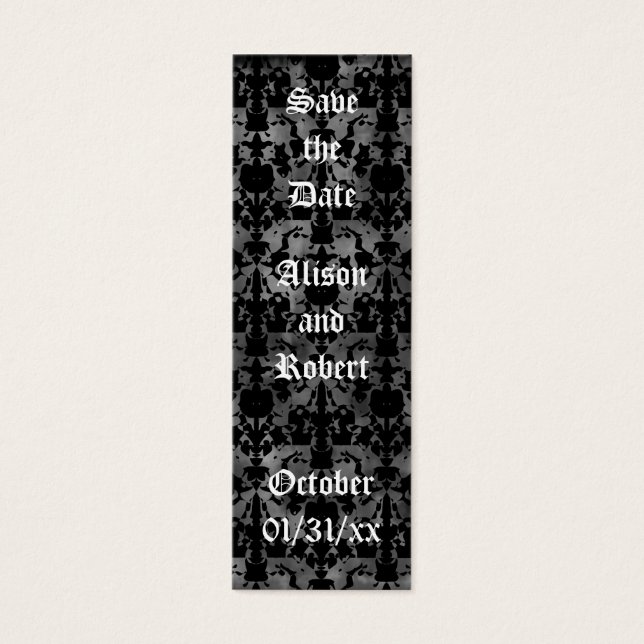 Gótica esvazia a data mini marcadores de livro (Frente)