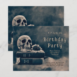 Gótica Skull Vintage Books Orçamento RIP para seus