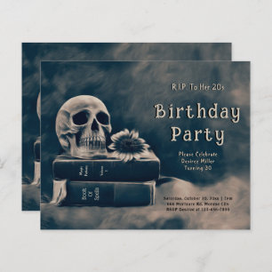 Gótica Skull Vintage Books Orçamento RIP para seus