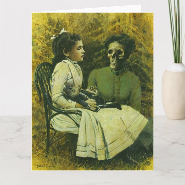 Gótica Vitoriana Wereolf Rapariga Grande Cartão de (Frente)