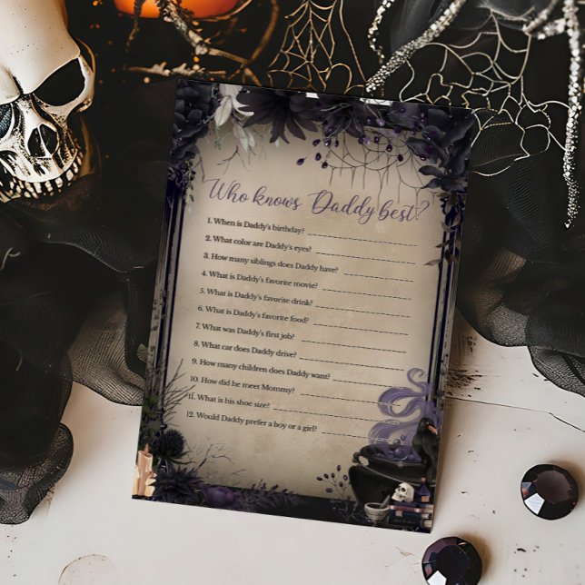 Gótico Bebê está criando Quem sabe o melhor jogo d (A Baby is Brewing Baby Shower Who knows Daddy Best Game)