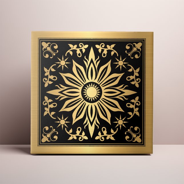 Gótico Celestial Preto e Dourado Solar (Criador carregado)