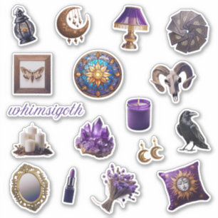 Gótico de Whimy Stickers Adesivos de Diário Whim