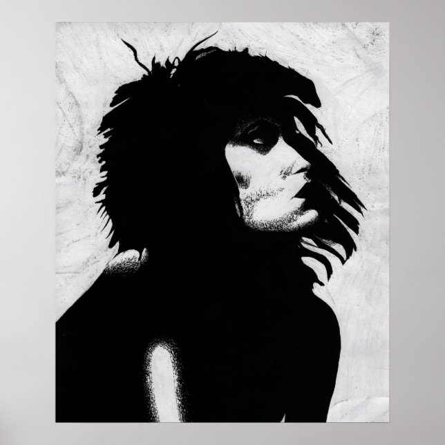 Gótico Deusa Impressão Retrato Original Poster (Frente)