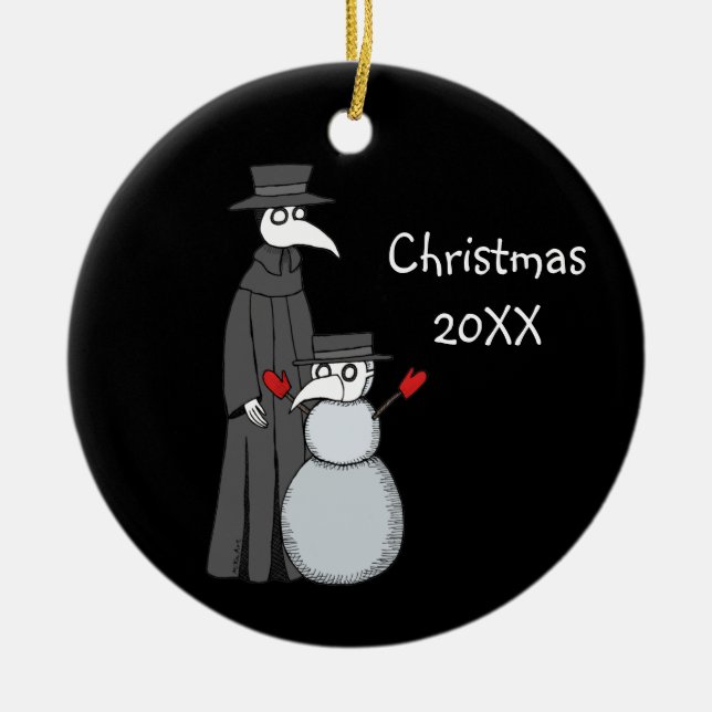 Gótico Enfeites de natal Paga Doutor Snowman (Frente)