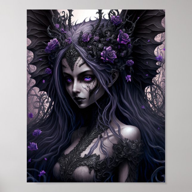 Gótico Fada Dark Fantasy Art Poster (Frente)