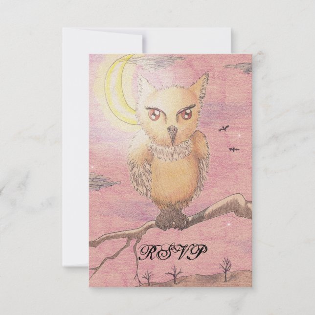 Gótico Gótico de RSVP de Coruja Gótica (Frente)