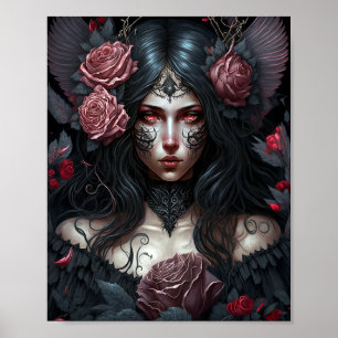 Gótico Princesa Gótica Fantasia Art Poster