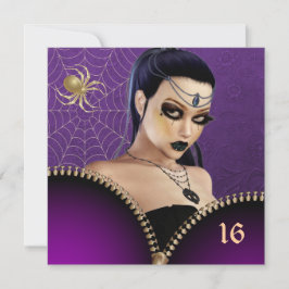 Gótico Rapariga Doce Dezesseis Convite