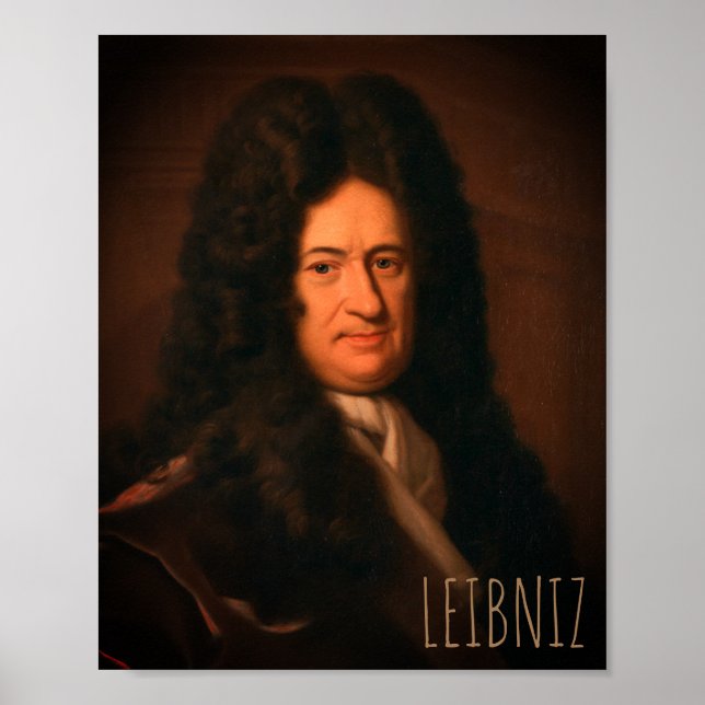 Gottfried Wilhelm Leibniz (c. 1695) Poster (Frente)