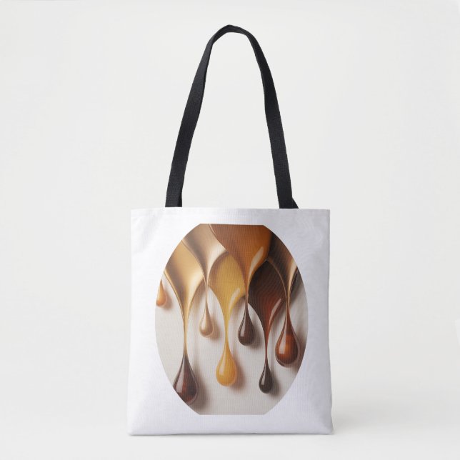 Gouttes Dorées - Art Liquide Luxe - Tote bag (Frente)