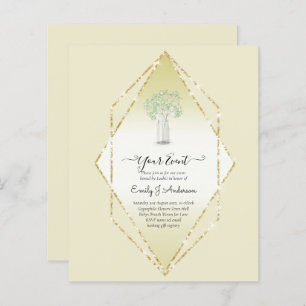 GPE Gypsophila Mason Jar moderno casamento mínimo