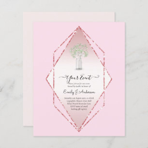 GPE Gypsophila Mason Jar moderno casamento mínimo