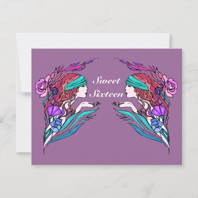 GR8 O DOCE DEZESSEIS 16 CONVIDA CONVITES DE FESTAS (Frente)