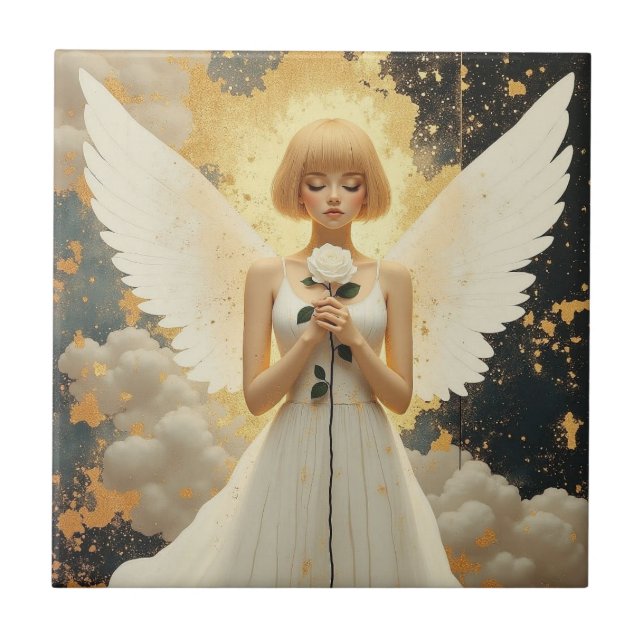 Graça Celestial | Anjo Bonito e Rosa  (Frente)