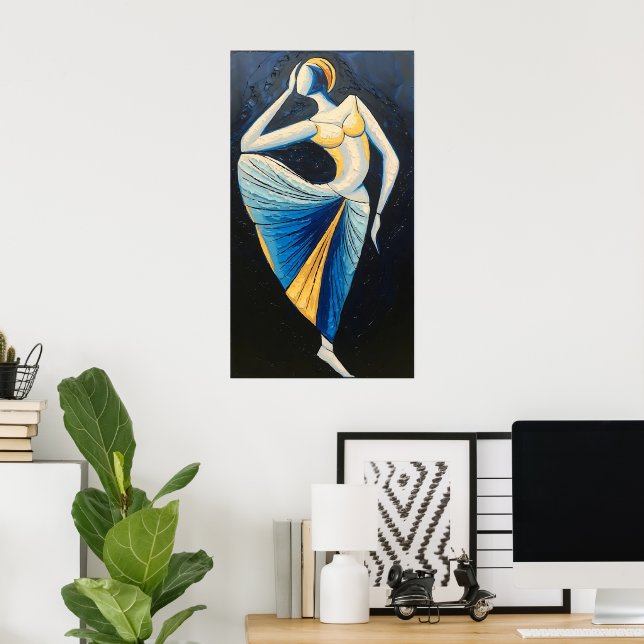 Graça em Movimento: Uma Musa Moderna na Poster de  (Escritório em casa)