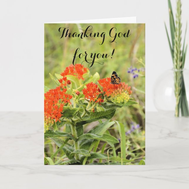 Graças a Deus por seu Cartões de agradecimentos do (Frente)