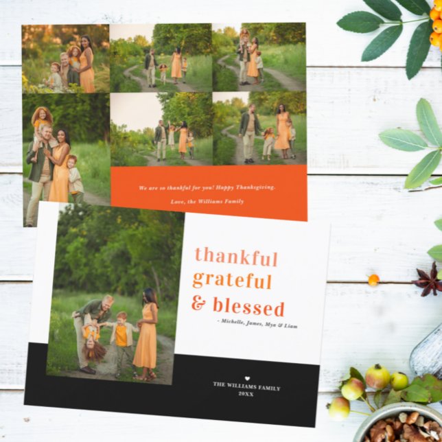 Graças Grata Cartão com fotos de Ação de Graças Ab (Criador carregado)