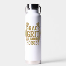 Grace, Grit & Good Horses Western Water Bottle