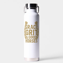 Grace, Grit & Good Horses Western Water Bottle