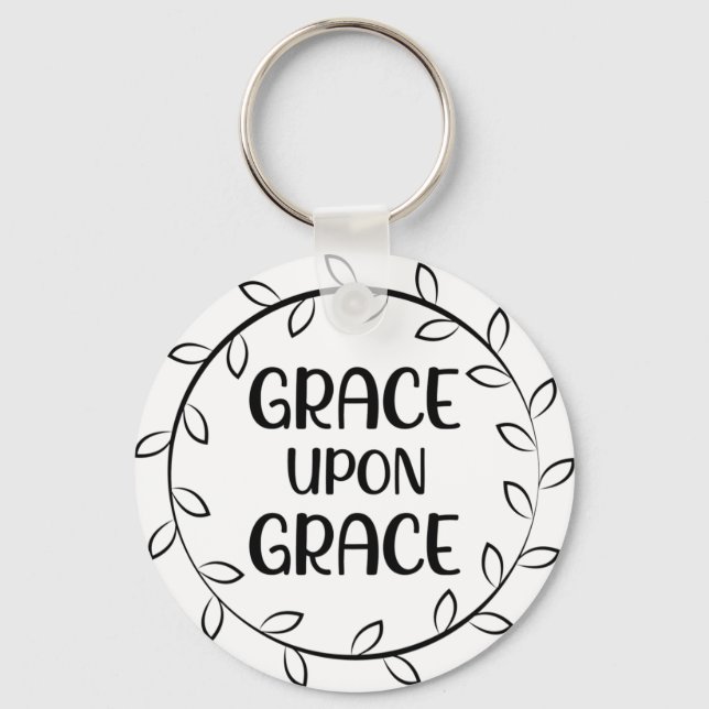 Grace On Grace Button Chaveiro (Frente)