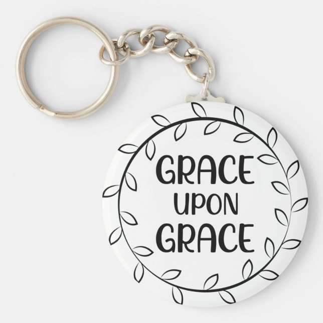 Grace On Grace Button Chaveiro (Frente)