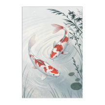 Graceful Koi: Ilustração do Jardim de Água Serene