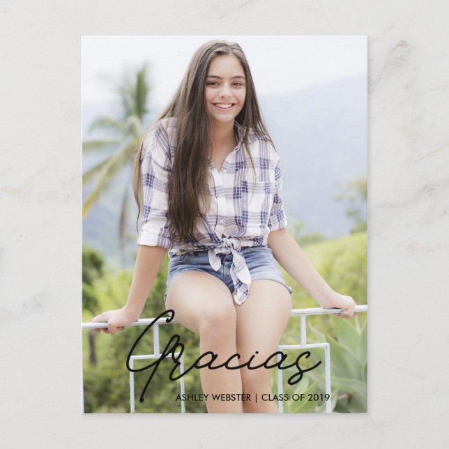 Gracias | Cartão postal para Graduação de Fotograf (Frente)