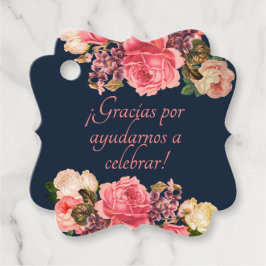Gracias por ayudarnos celebrar etiqueta de regalo