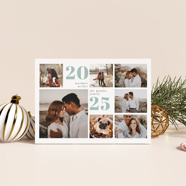 Grade de Feriado | Cartão de Colagem de Fotos Mode (Criador carregado)