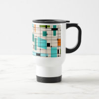 Grade retro & caneca de viagem de Starbursts