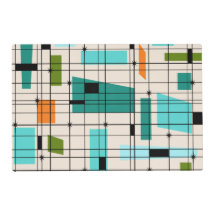 Grade retro & Placemat laminado Starbursts