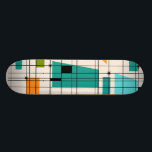 Grade retro & skate de Starbursts<br><div class="desc">Estes grade e skate retros de Starbursts são onde o estilo do vintage encontra o dia moderno. Caracteriza um fundo colorido creme com kitschy, fora dos quadrados do kilter e dos retângulos na cerceta, na turquesa, no verde desta luz - azul, alaranjado, e do abacate. Os blocos lunáticos de cor...</div>
