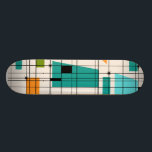 Grade retro & skate de Starbursts<br><div class="desc">Estes grade e skate retros de Starbursts são onde o estilo do vintage encontra o dia moderno. Caracteriza um fundo colorido creme com kitschy, fora dos quadrados do kilter e dos retângulos na cerceta, na turquesa, no verde desta luz - azul, alaranjado, e do abacate. Os blocos lunáticos de cor...</div>
