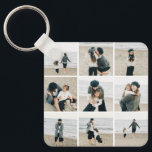 Grade Simples De Nove Chaveiro De Fotografias Pers<br><div class="desc">Mantenha suas chaves seguras e espetaculares com um chaveiro personalizado. Concebido por Berry Berry Sweet,  moderno Stationery e presentes personalizados. Visite nosso site em www.berryberrysweet.com para ver nossas linhas de produtos de cheio.</div>