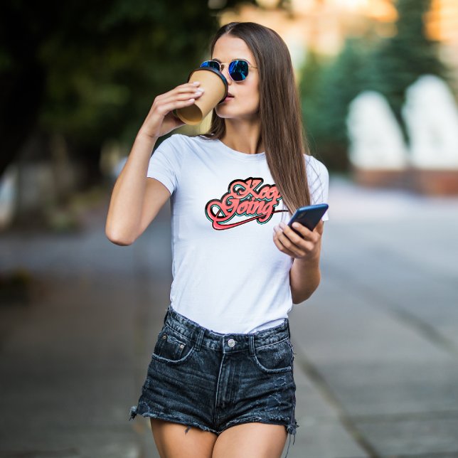 Gradient Bold Continuando A Entrar Na Camisa T (Criador carregado)