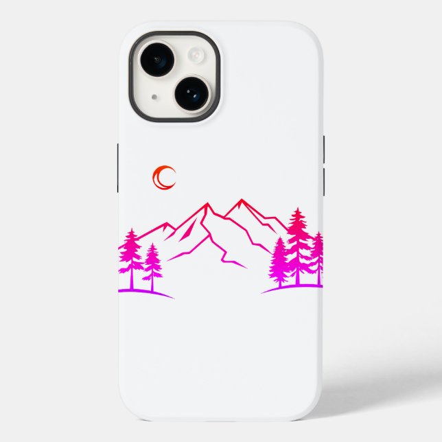 Gradient Mountain Landscape Phone Case (Verso)