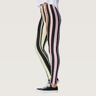 Gradiente Arco-Íris Pastel Stripes Leggings