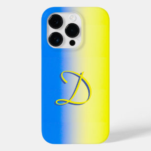 Gradiente azul e amarelo Ucrânia Monograma inspira