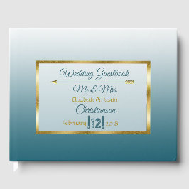 Gradiente Azul e Dourado Livro de Casamentos do Co