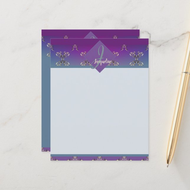 Gradiente Azul Roxo, tal como Fabergè (Frente/Verso In Situ)