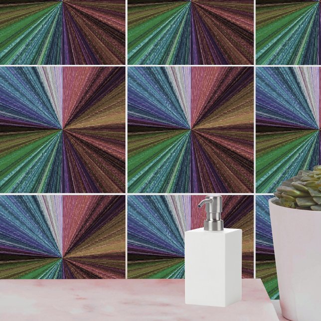 Gradiente Circular Arco-íris Terrestre (Circular Gradient Earthy Rainbow Tile)
