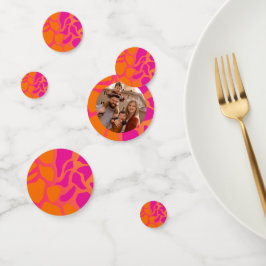 Gradiente Cor de laranja e rosa quente com foto